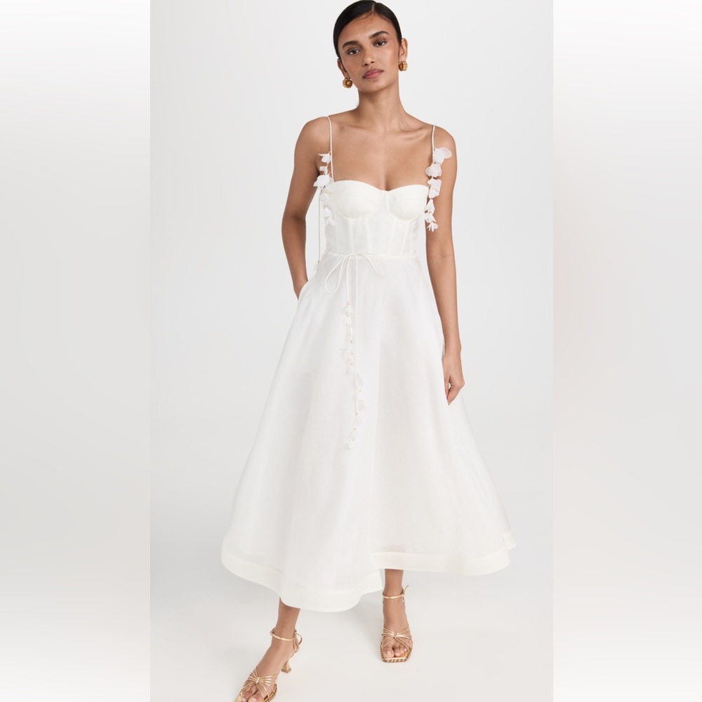 Zimmermann Wonderland Midi Corset Dress